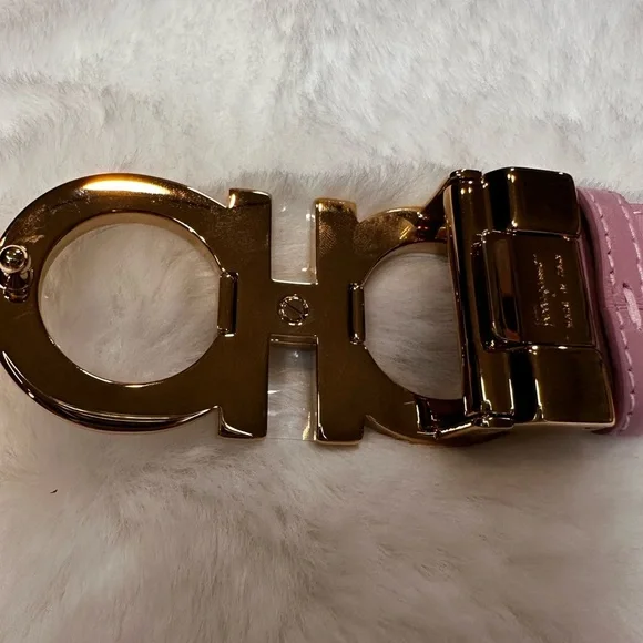 Salvatore Ferragamo Pink and Gold Designer Belt-100% authentic-brand new - Picture 6 of 12